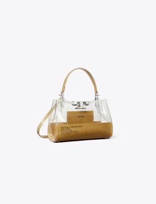 Tory Burch Mini Eleanor Clear Satchel In Clear
