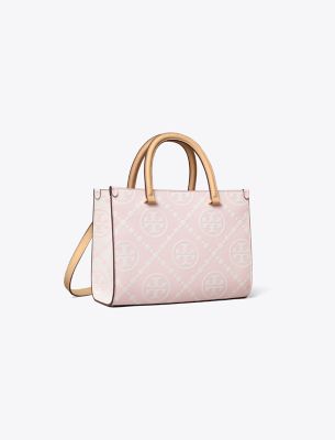 TORY BURCH T MONOGRAM CONTRAST EMBOSSED TOP-HANDLE TOTE 