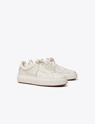 Tory Burch Ladybug Sneaker In Titanium White/lace