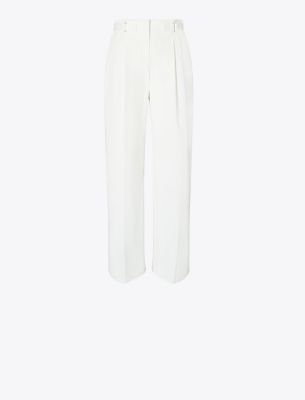 Shop Tory Burch Cotton Twill Pant In White