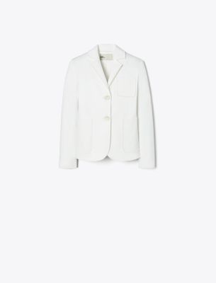 Tory Burch Cotton Twill Jacket In White