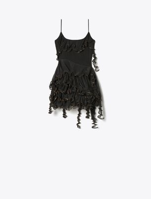 Shop Tory Burch Jellyfish Jersey Dress In Black