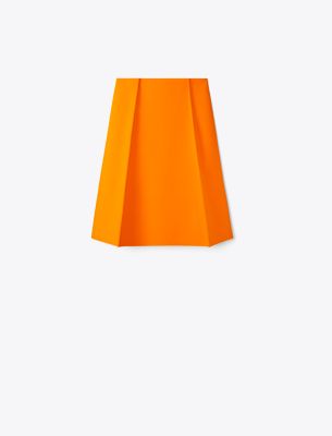 Shop Tory Burch Wool Skirt In Bright Mandarin