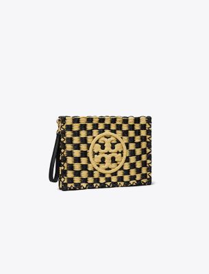 TORY BURCH ELLA STRAW POUCH 