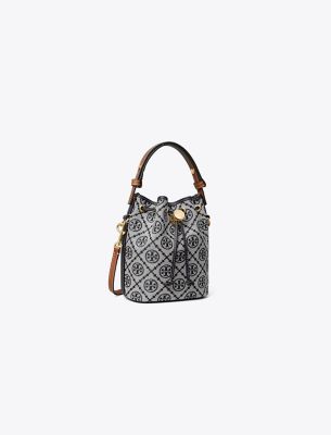 TORY BURCH T MONOGRAM MINI BUCKET BAG 