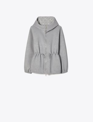 Jacquard Brushed Wool Coating Gray