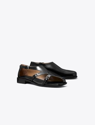 Shop Tory Burch Multi-buckle Monk Strap In Black