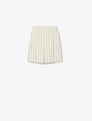 Tory Sport Tory Burch Wool Performance Golf Skirt In New Ivory Light Stripe