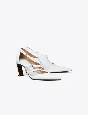 Tory Burch Multi-buckle Pump In Tinted Blue