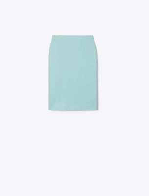 Tory Burch Embossed Sweater Skirt In Atoll Blue