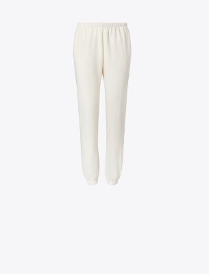 Tory Sport Tory Burch French Terry Cropped Sweatpant In Ivory White
