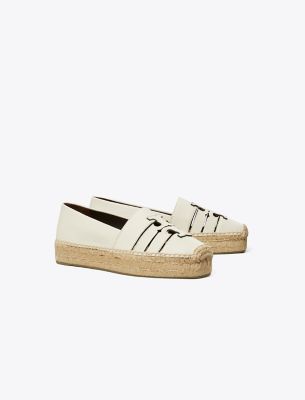 Tory Burch Ines Platform Espadrille In Light Cream
