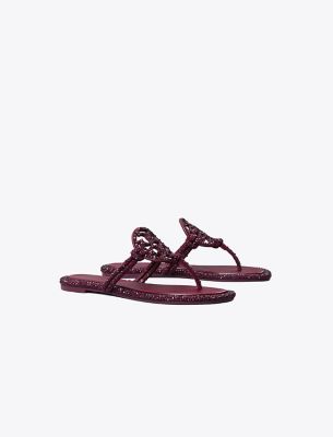 Tory Burch Miller Pavé Knotted Sandal In Red