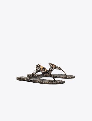 Tory Burch Miller Printed Patent Sandal In Brown