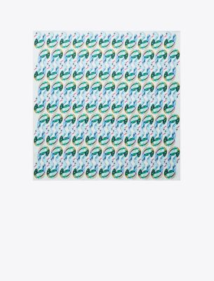 Tory Burch Lucky Duck Neckerchief In Blue