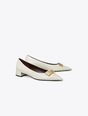 Tory Burch Gigi Petite Pump In Light Cream/gold