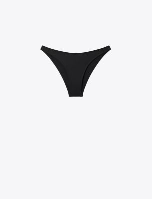 Tory Burch High-cut Bikini Bottom In Black
