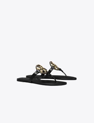 Tory Burch Miller Nappa Leather Logo Sandals