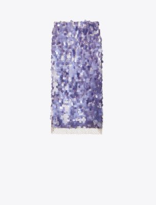 Tory Burch Sequined Skirt In Heirloom Lilac