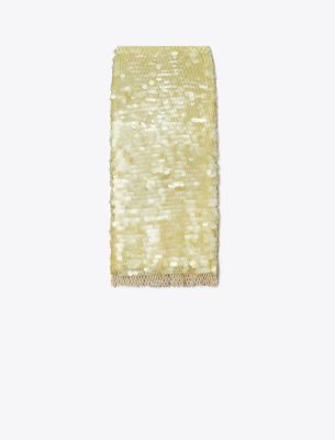Tory Burch Sequined Skirt In Soft Lumen