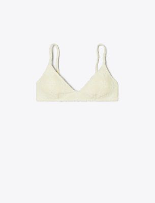 Tory Burch Terry Logo Bikini Top In New Ivory