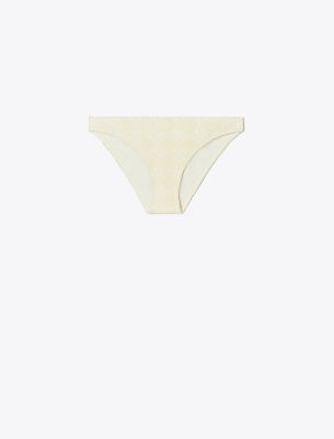 Tory Burch Terry Logo Bikini Botttom In New Ivory