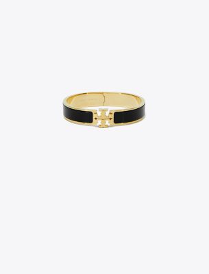 Tory Burch Enamel-trim Kira Hinge Bangle In Multi