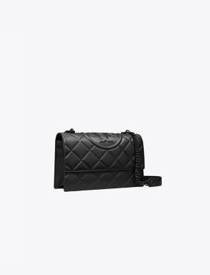 Tory Burch Small Quilted Rectangular Shoulder Bag In Black