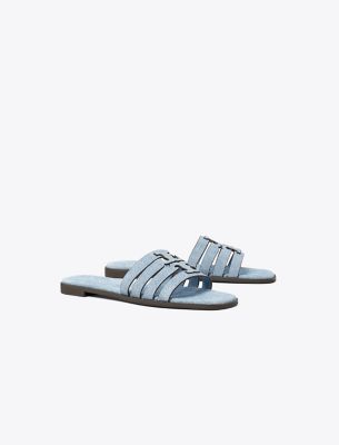 Tory Burch Ines Slide In Blue Cloud/blue Cloud