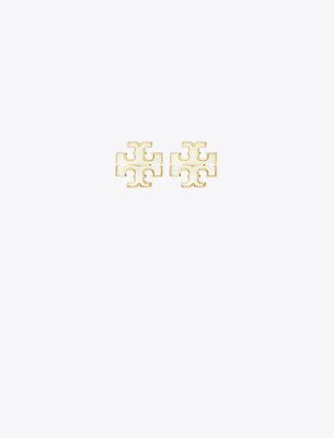 Tory Burch Kira Mother Of Pearl Stud Earring In Tory Gold/mother Of Pearl
