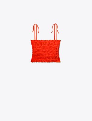 Tory Burch Smocked Viscose Top