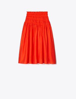 Tory Burch Smocked Viscose Skirt