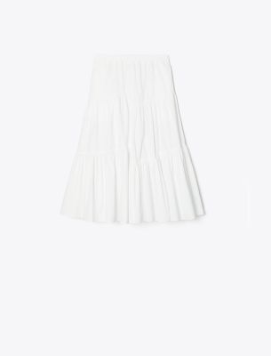 Tory Burch Pleated Skirt In White