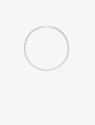 Tory Burch Delicate Gemini Necklace In Silver