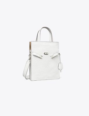 Tory Burch Small Lee Radziwill Shopper In Arctic Snow