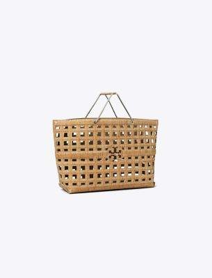 Tory Burch Ella Market Tote In Sandy Soil