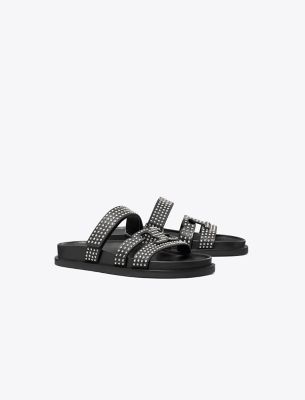 Tory Burch Ines Burch Studded Slide In Perfect Black