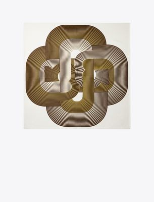 Tory Burch Infinite T Silk Square Scarf In Brown