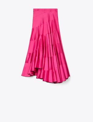 Tory Burch Flared Cotton Silk Skirt