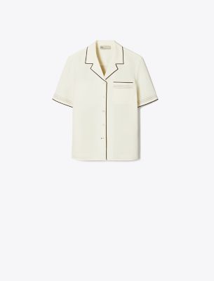 Tory Burch Linen Camp Shirt