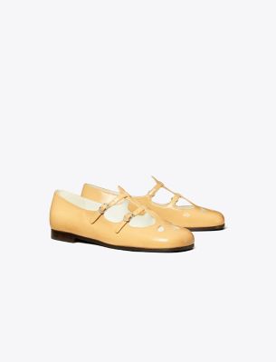 Tory Burch Violet Two Band Mary Jane Flat In Brown