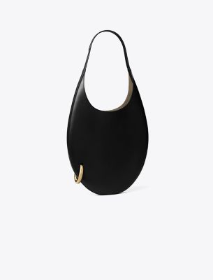 Tory Burch Pierced Handbag In Black/gold