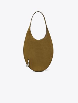 Tory Burch Pierced Shoulder Bag In Green