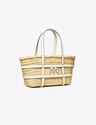 Tory Burch Ella Small Straw Basket Tote