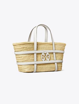 Tory Burch Ella Small Straw Basket Tote