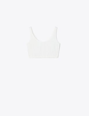 Tory Burch Cotton Poplin Top In White