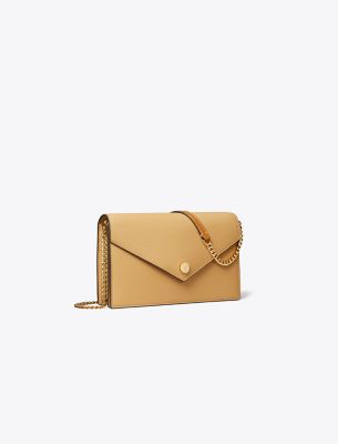 Tory Burch Pebble Envelope Chain Wallet