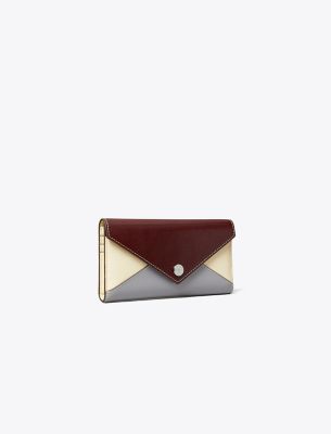 Tory Burch Envelope Color-block Long Wallet