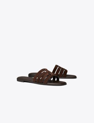 Tory Burch Ines Suede Cage Slide Sandals