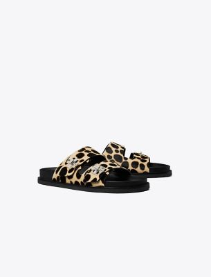 Tory Burch Sporty Slide Sandal With Twist Details Scarpe Basse Animalier In Animal Print